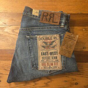 RRL Slim Selvedge Jeans Hillsview Wash 30/30 NWT